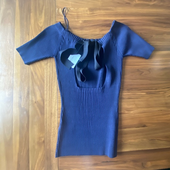 Jason Wu Off The Shoulder Top with Back Tie - Picture 3 of 5